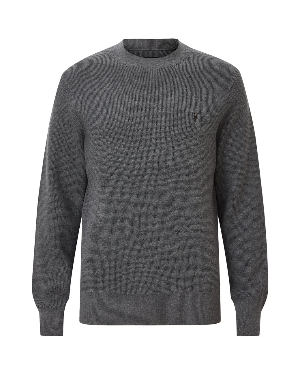 AllSaints Gray Organic Cotton-Wool Aspen Sweater