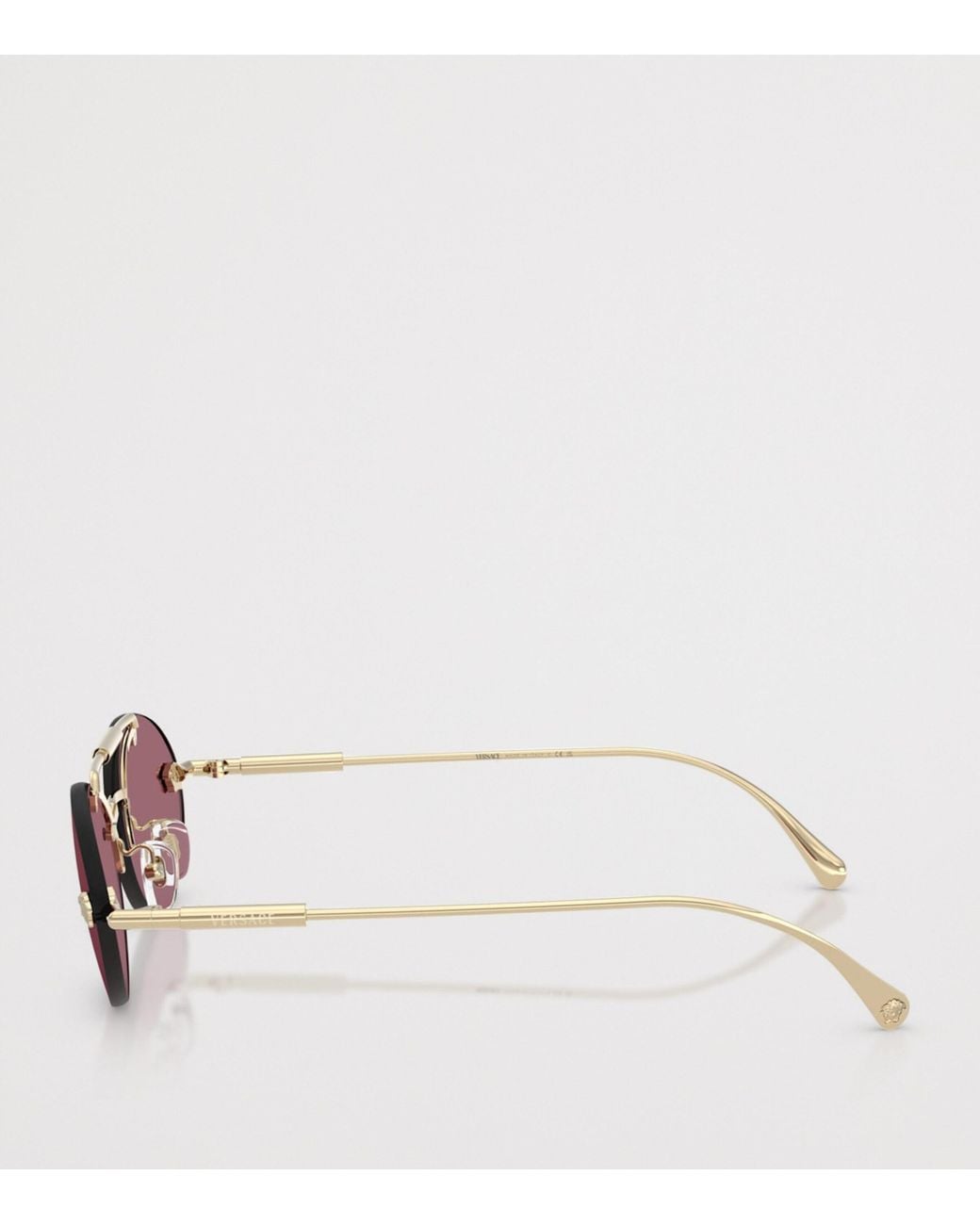 Versace Pink Metal Ve2295 Oval Sunglasses