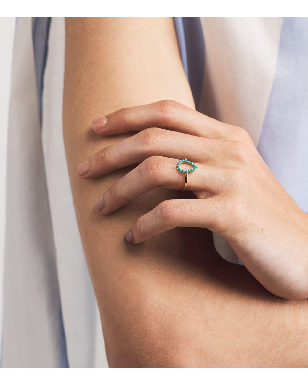 Jennifer Meyer Metallic Mini And Teardrop Ring