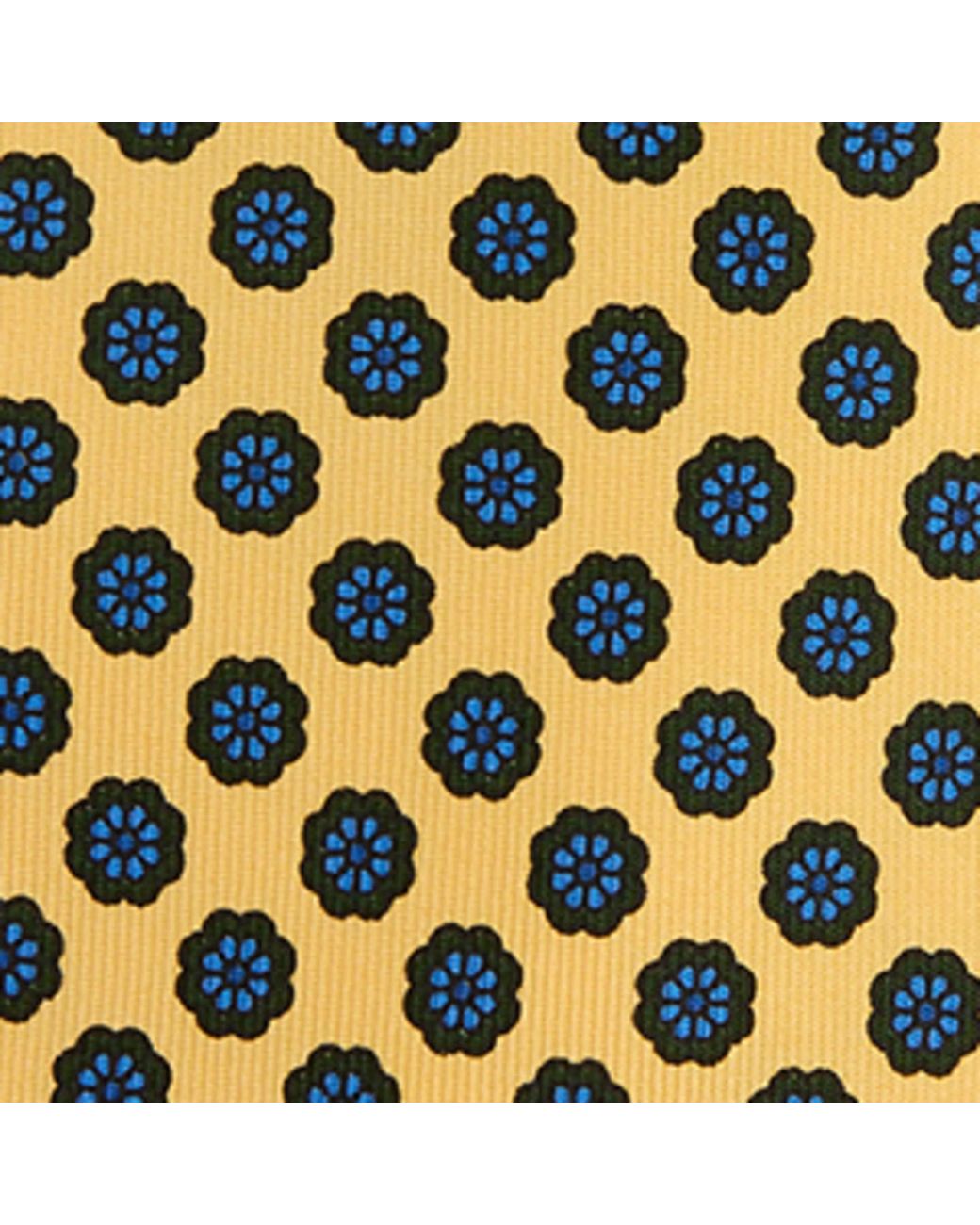 Dunhill Yellow Mulberry Silk Geometric Tie for men