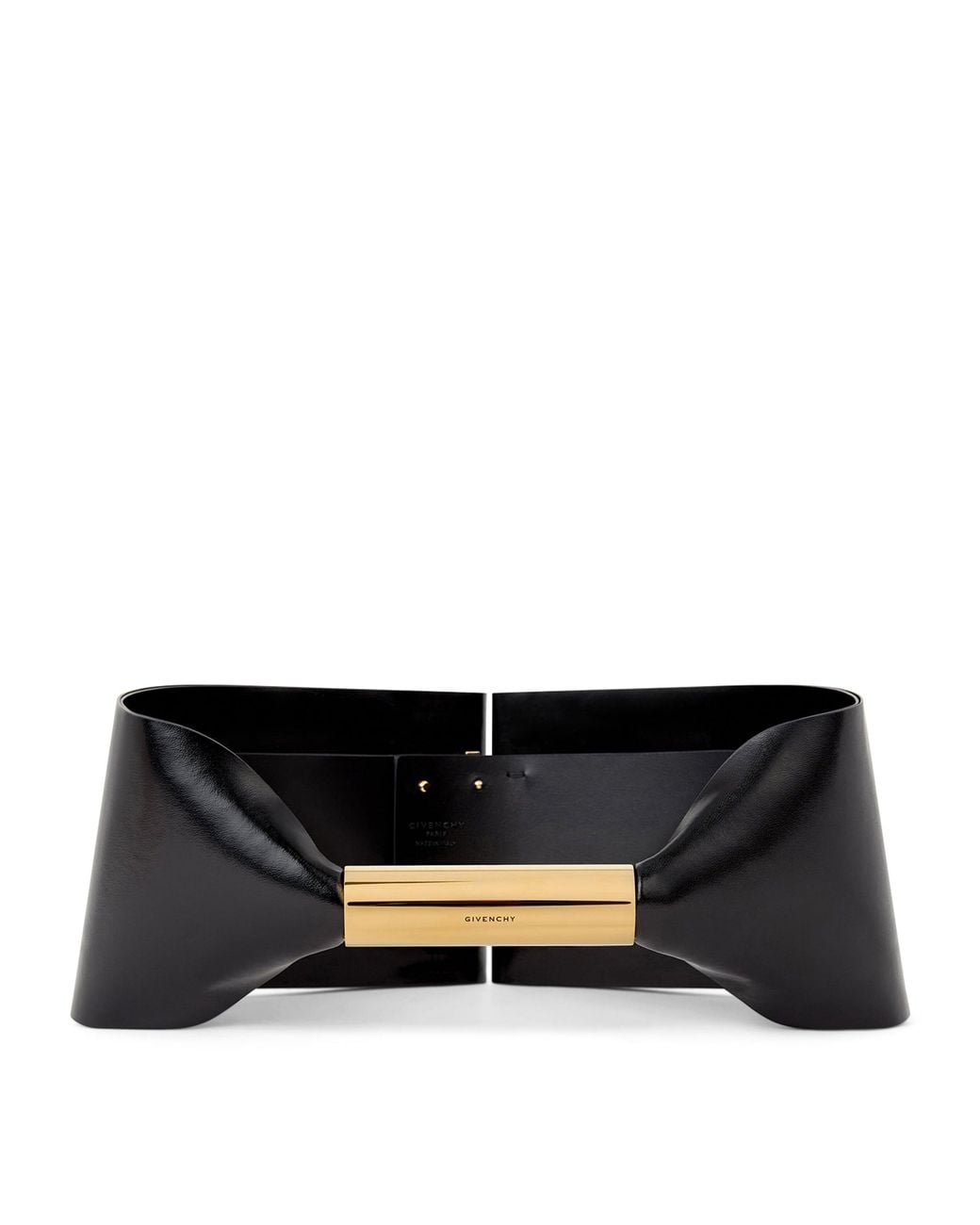 Givenchy Black Leather Oversized-Bow Waist Belt