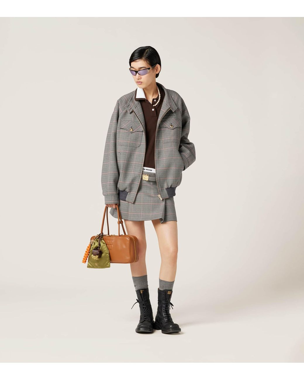 Miu Miu Brown Leather Beau Top-Handle Bag