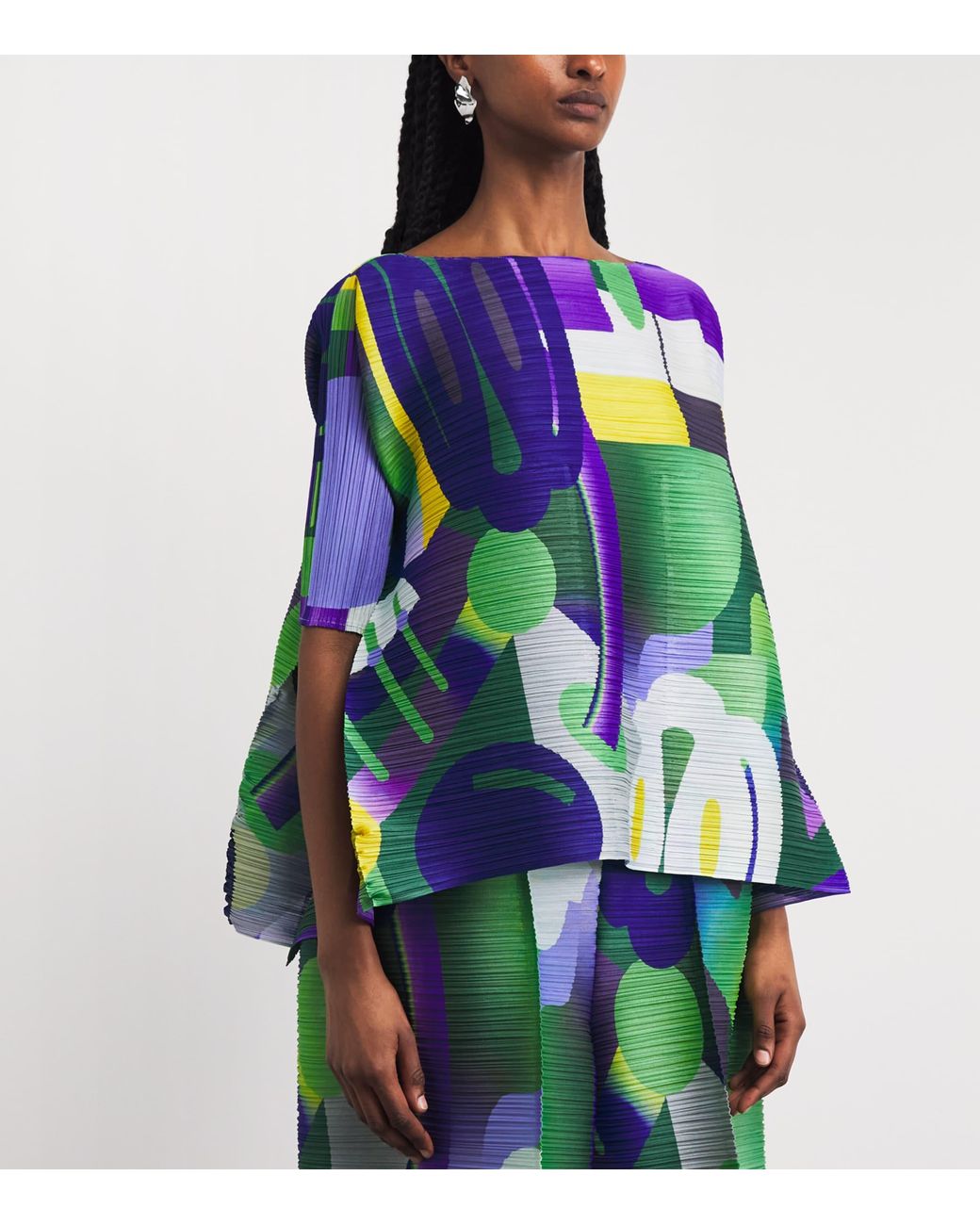 Pleats Please Issey Miyake Blue Playground Top