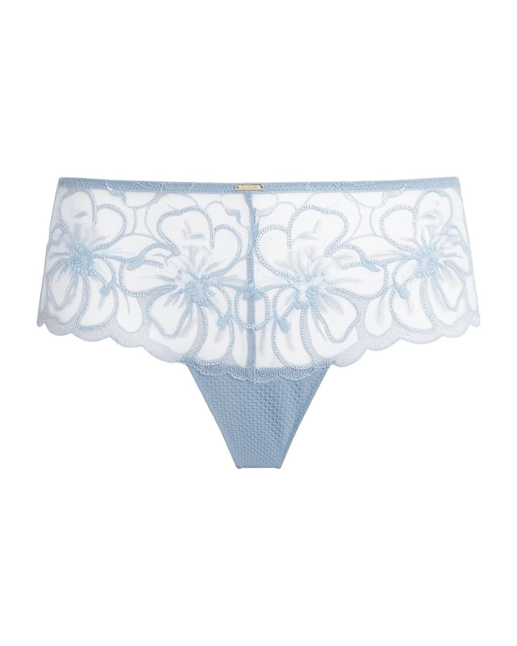 Chantelle Blue Shorty Fleurs Briefs