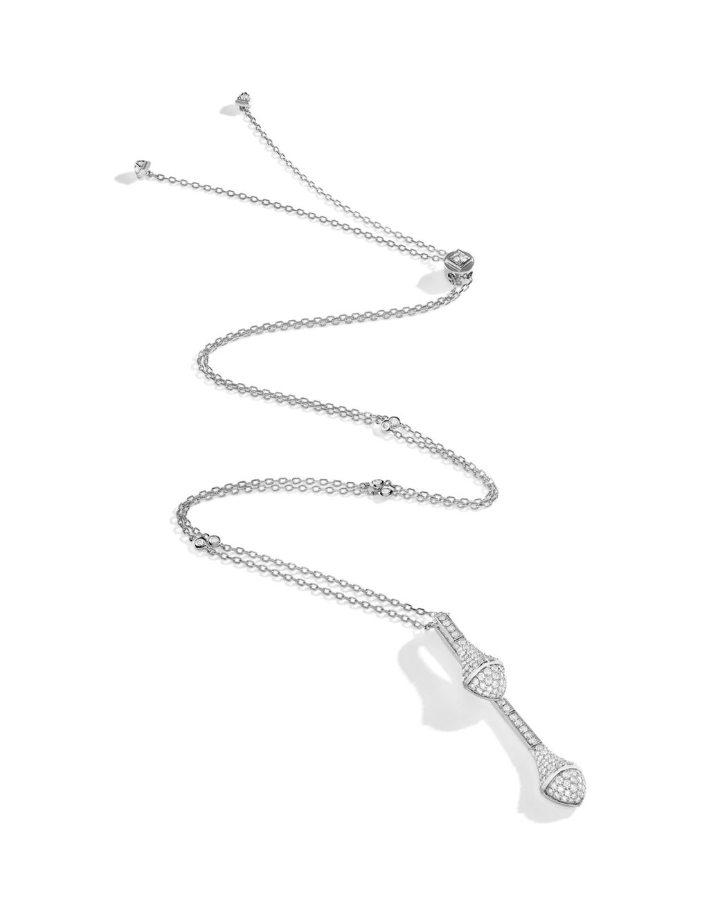 Marli New York White And Diamond Cleo Pendant Necklace