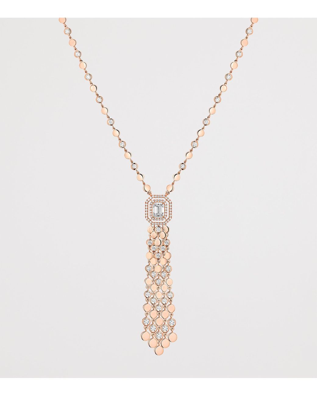 Messika Metallic D-Vibes Diamond And Tassel Necklace