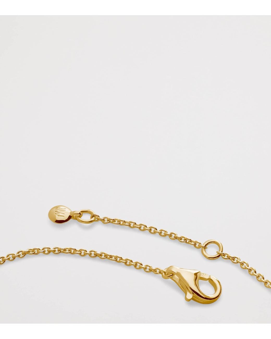 Monica Vinader Metallic Vermeil Heart Station Chain Bracelet