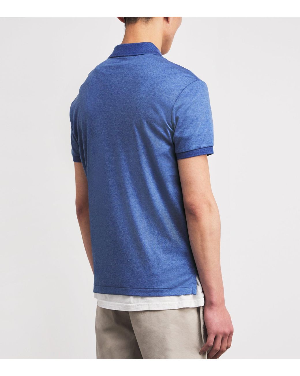Polo Ralph Lauren Blue Pima Cotton Polo Shirt for men