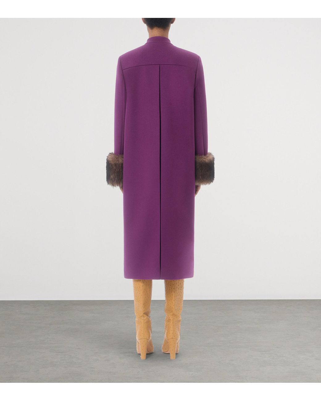 Valentino Purple Virgin Wool-Cashmere Coat
