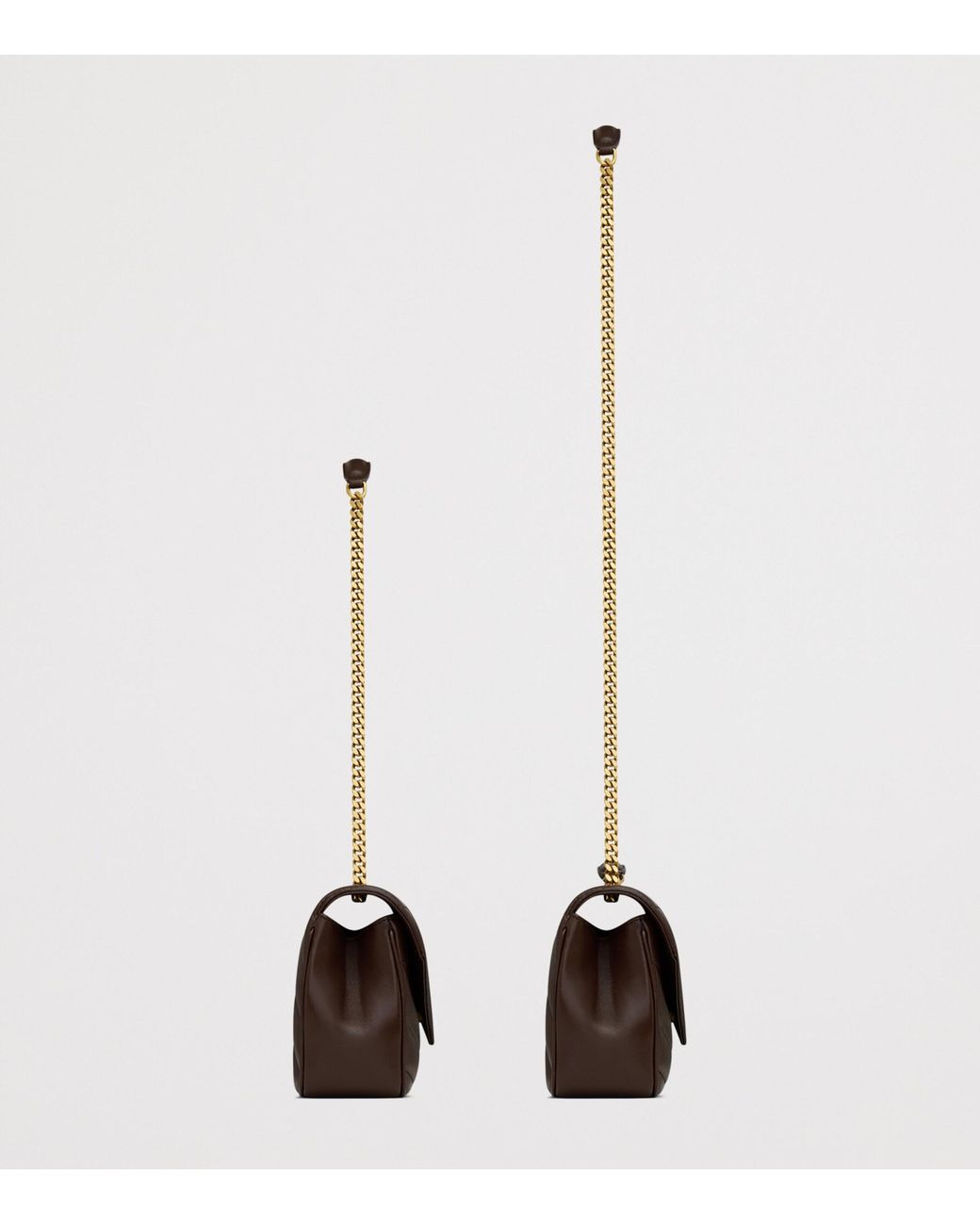Saint Laurent White Small Leather Loulou Shoulder Bag
