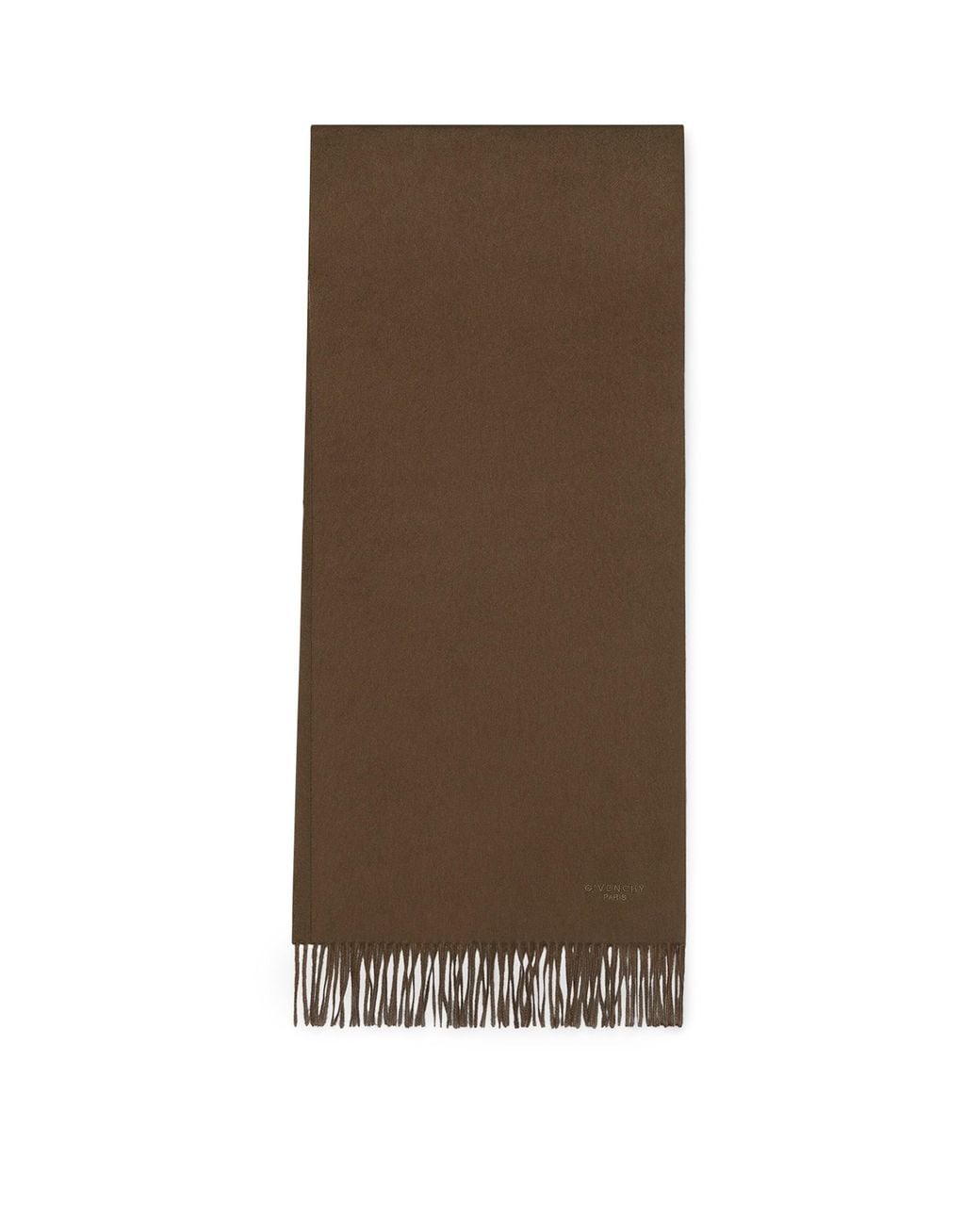 Givenchy Brown Cashmere Logo Scarf for men