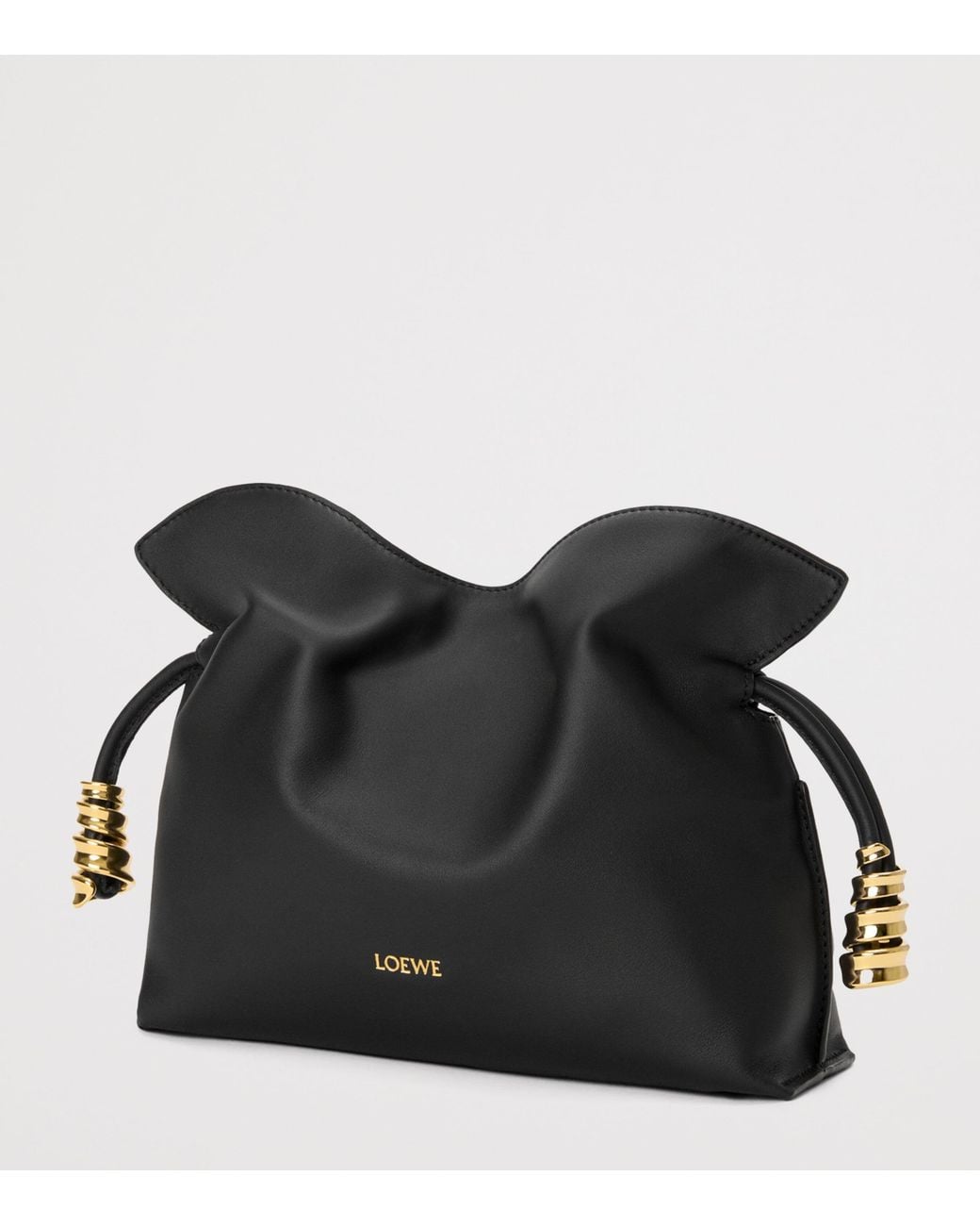 Loewe Black Mini Leather Flamenco Purse