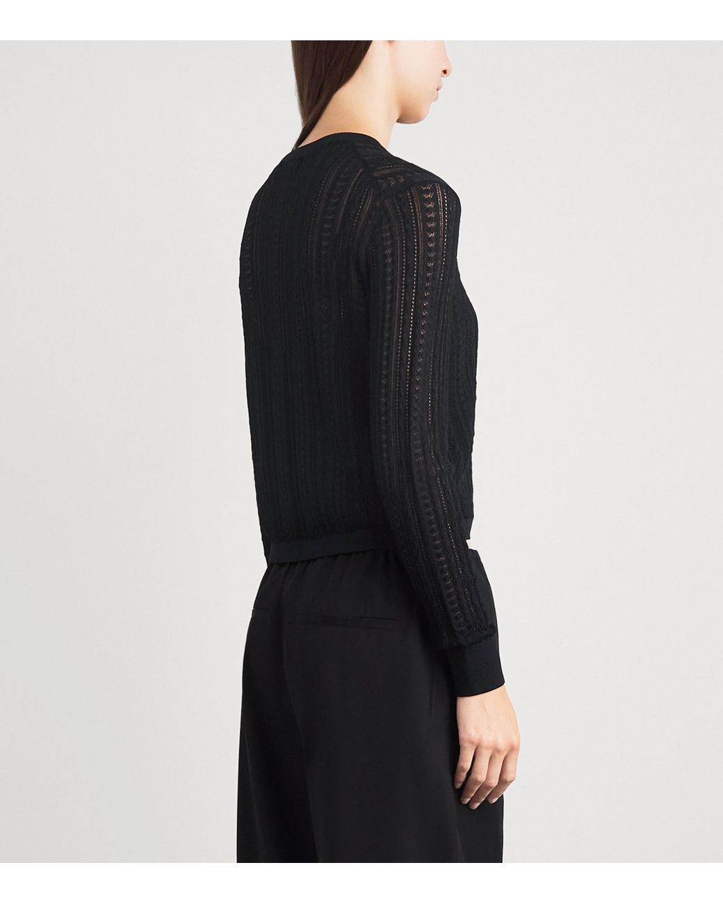 Anine Bing Blue Open-Knit Moni Cardigan