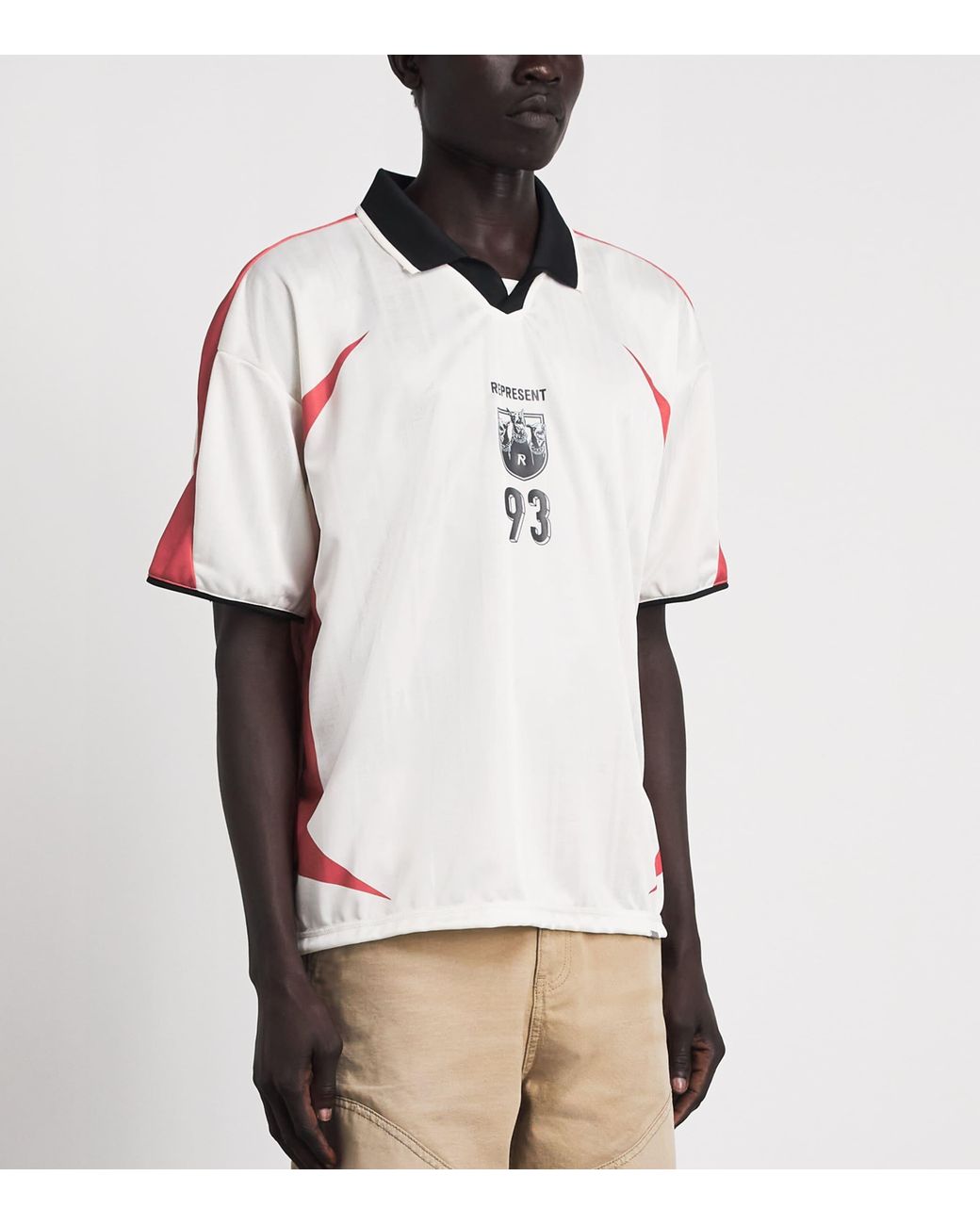 Represent Red Spike Football Top for men
