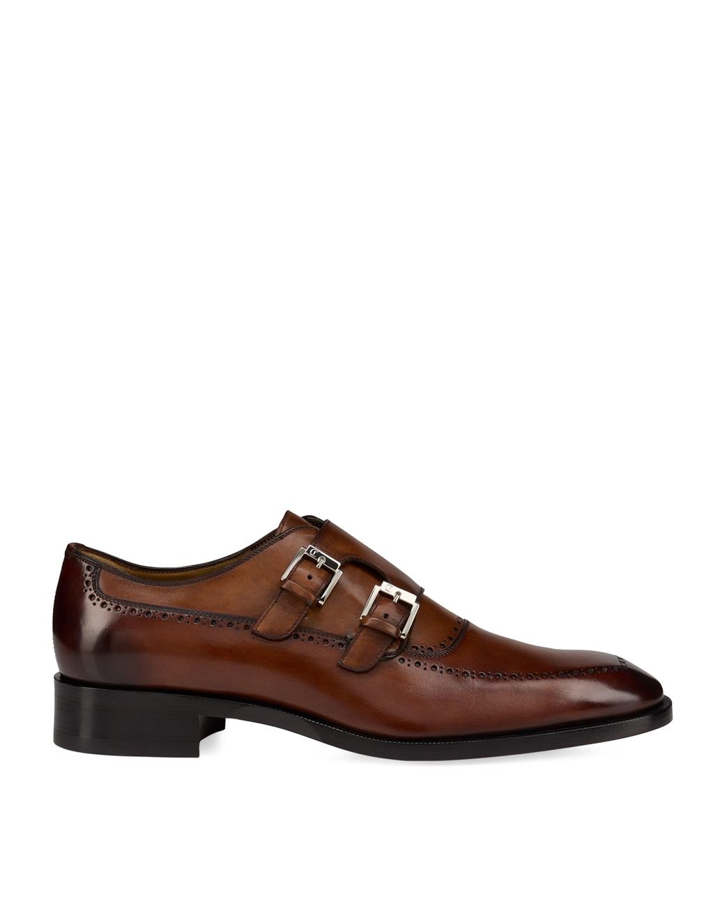 Christian Louboutin Brown Sartok Leather Monk Shoes for men