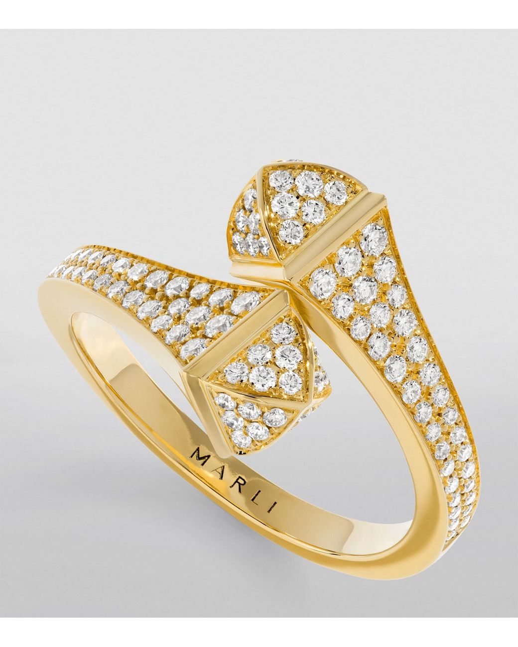 Marli New York Metallic Midi And Diamond Cleo Ring