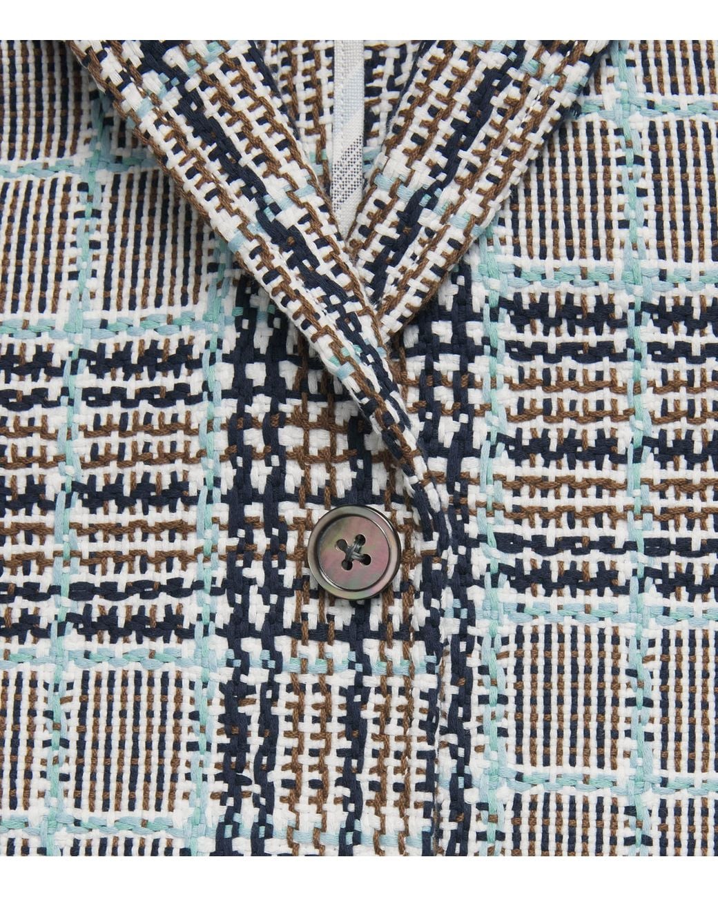 Thom Browne Gray Cotton Tweed Check Blazer for men