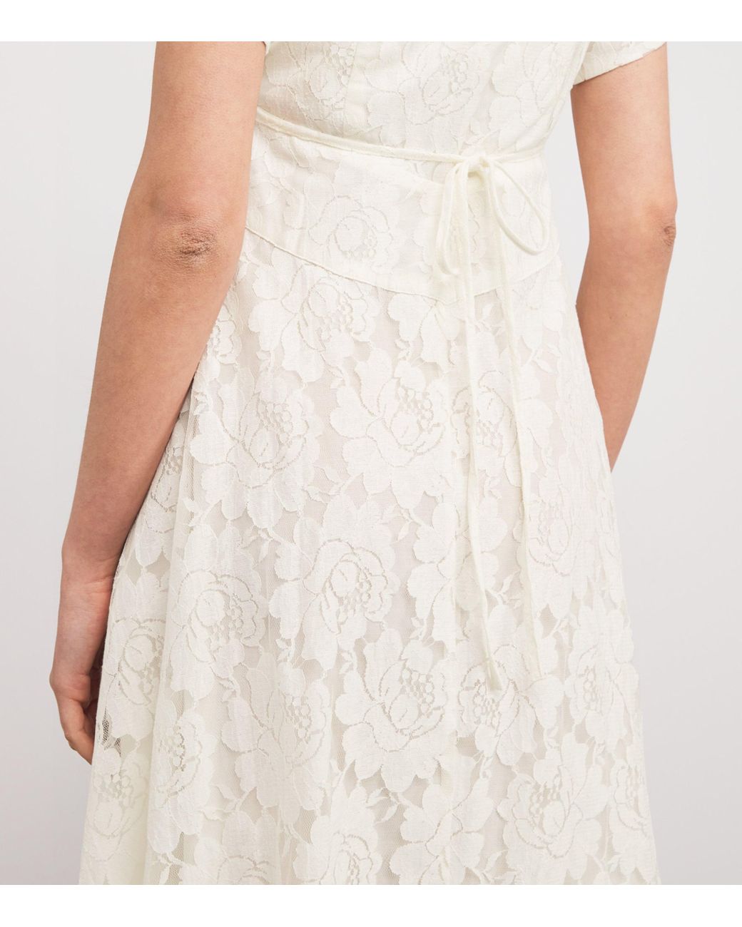 rixo white lace dress Novara Lace Midi Dress in Ivory