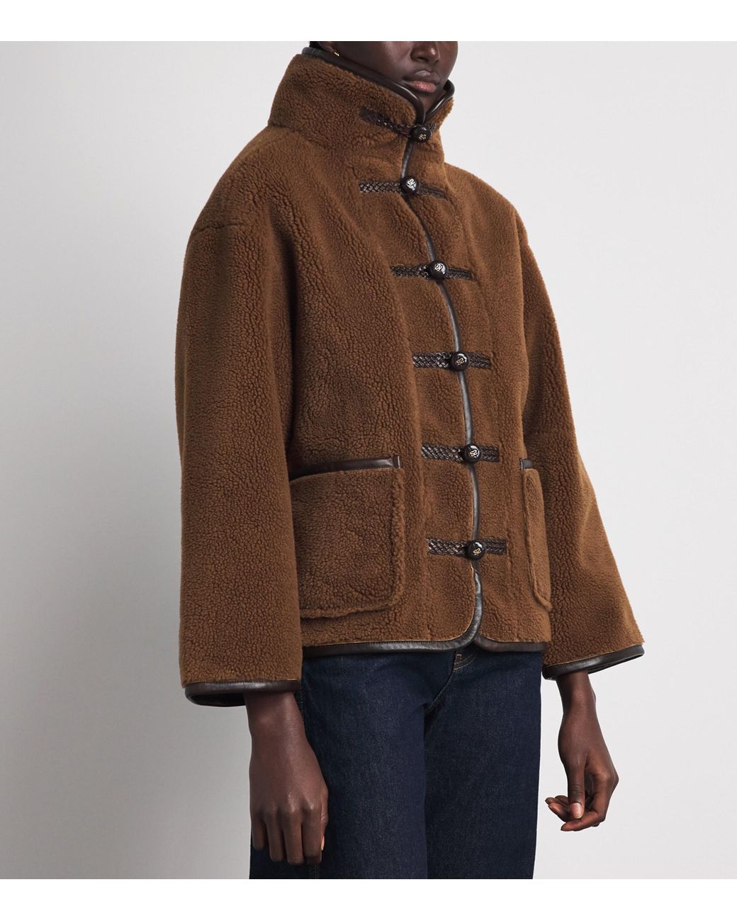 Sandro Brown Faux Fur Jacket