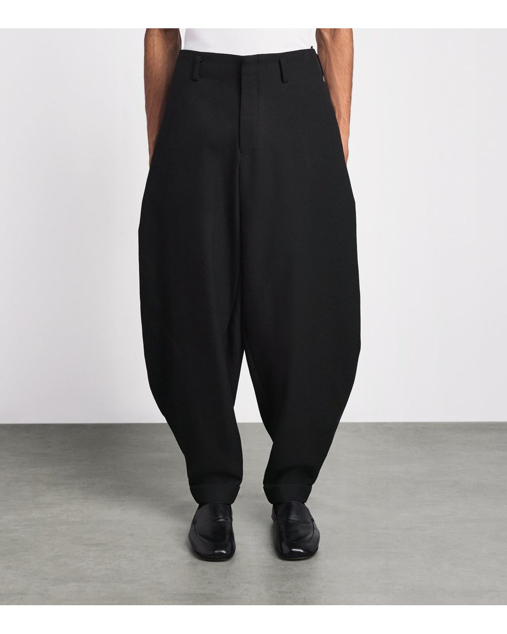 Comme des Garçons Black Wool Balloon Wide-Leg Trousers