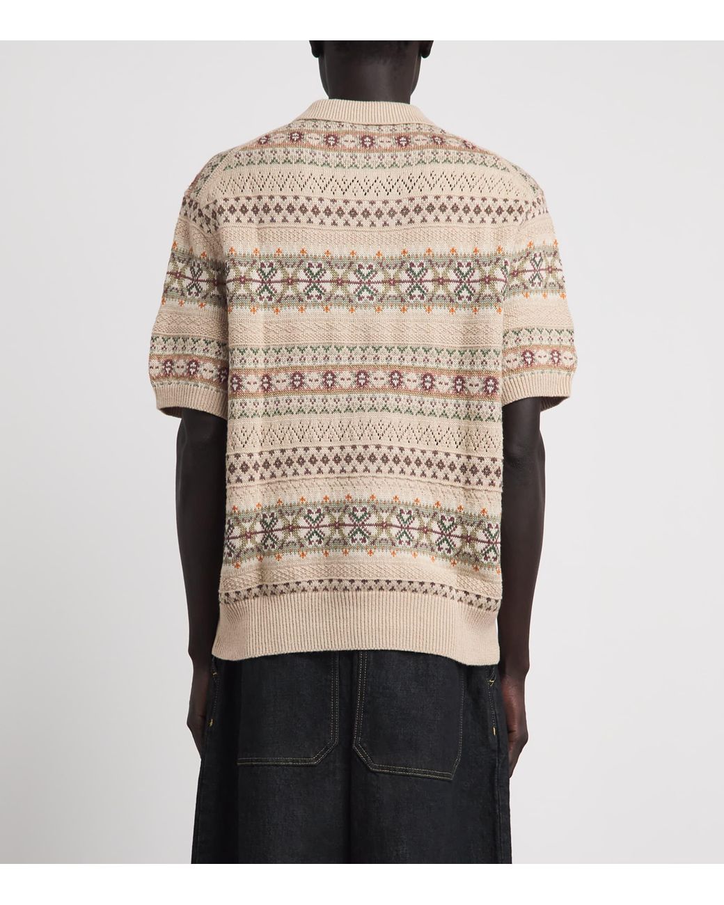 Polo Ralph Lauren Natural Linen-Cotton Fair Isle Polo Sweater for men