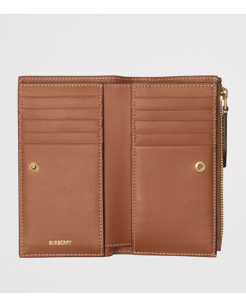 Burberry Natural Medium Check Bifold Wallet