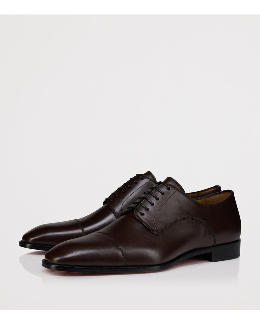Christian Louboutin Brown Top 5 Leather Derby Shoes for men