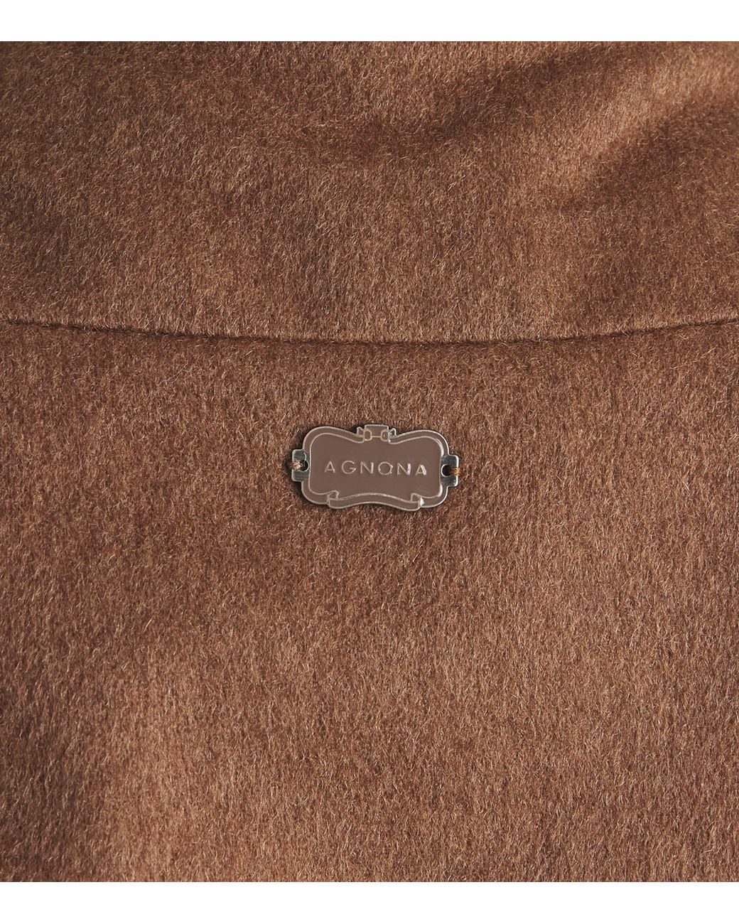 Agnona Brown Cashmere High-Neck Bomber Jacket for men