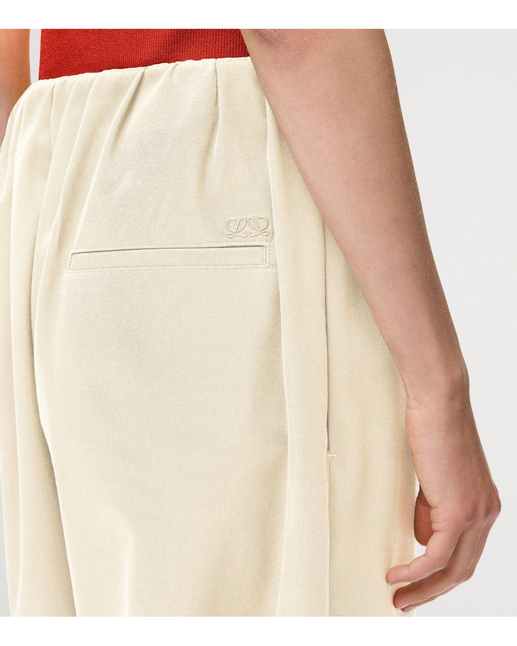 Loewe Natural Cropped Belted Trousers