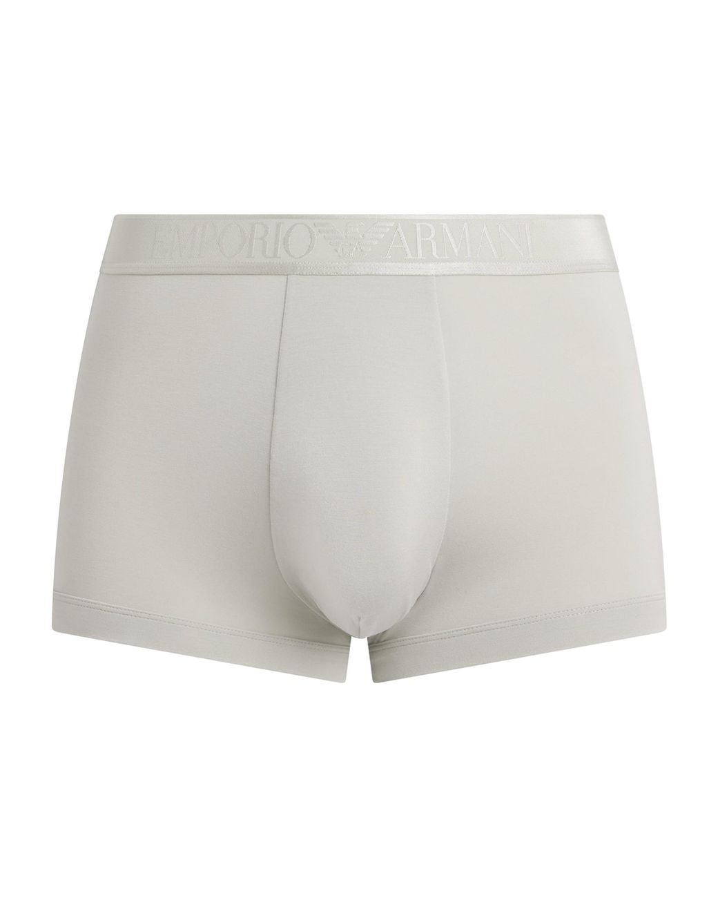 Emporio Armani White Modal Logo Trunks for men