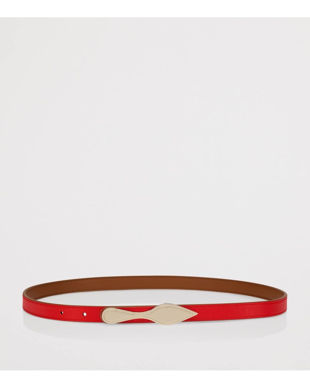 Christian Louboutin Brown Bettina Leather Reversible Belt