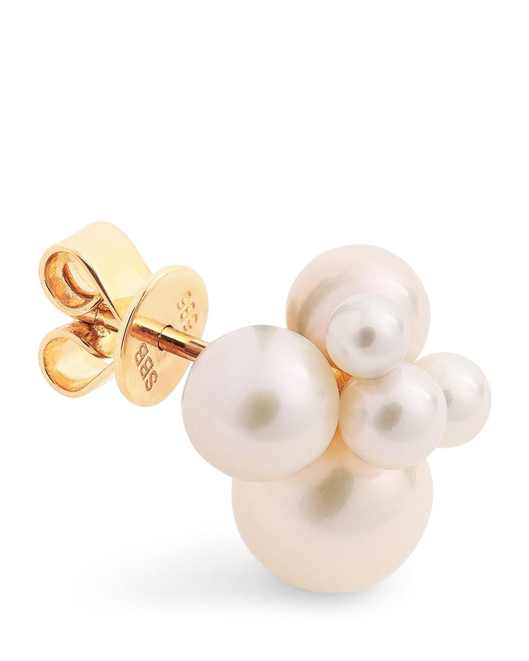 Sophie Bille Brahe Natural And Pearl Bisou Single Earring