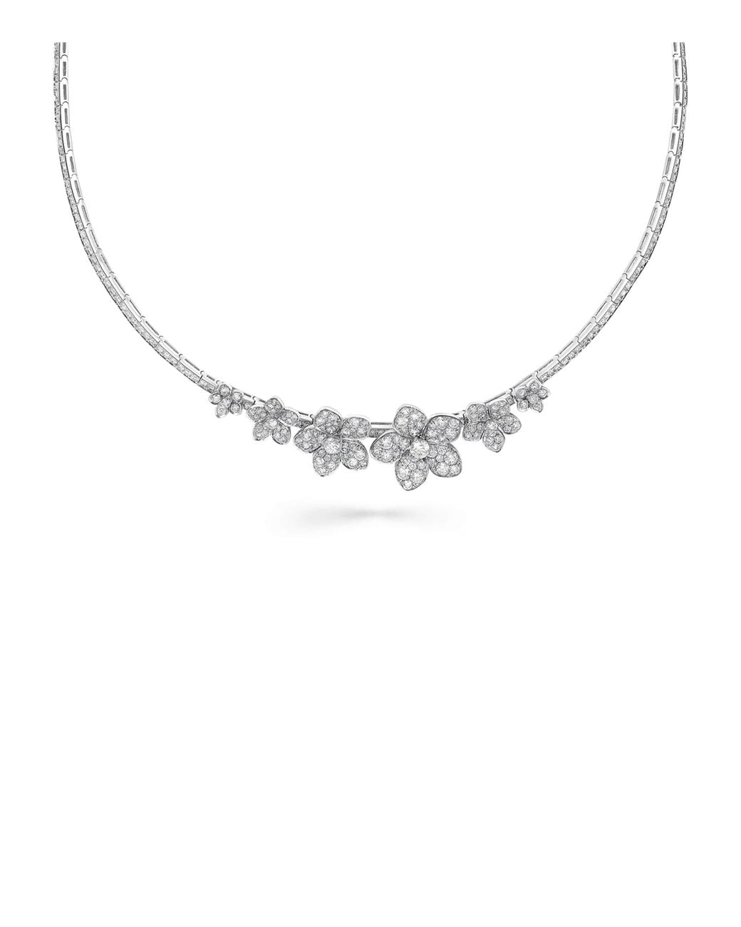 Graff Metallic And Diamond Wild Flower Necklace