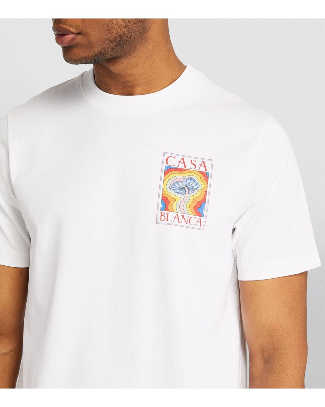 CASABLANCA Mushroom Print T-shirt in White for Men | Lyst UK