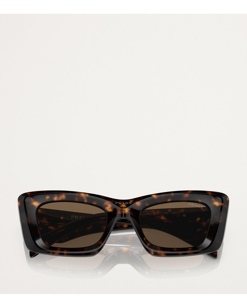 Prada Brown Rectangular Sunglasses