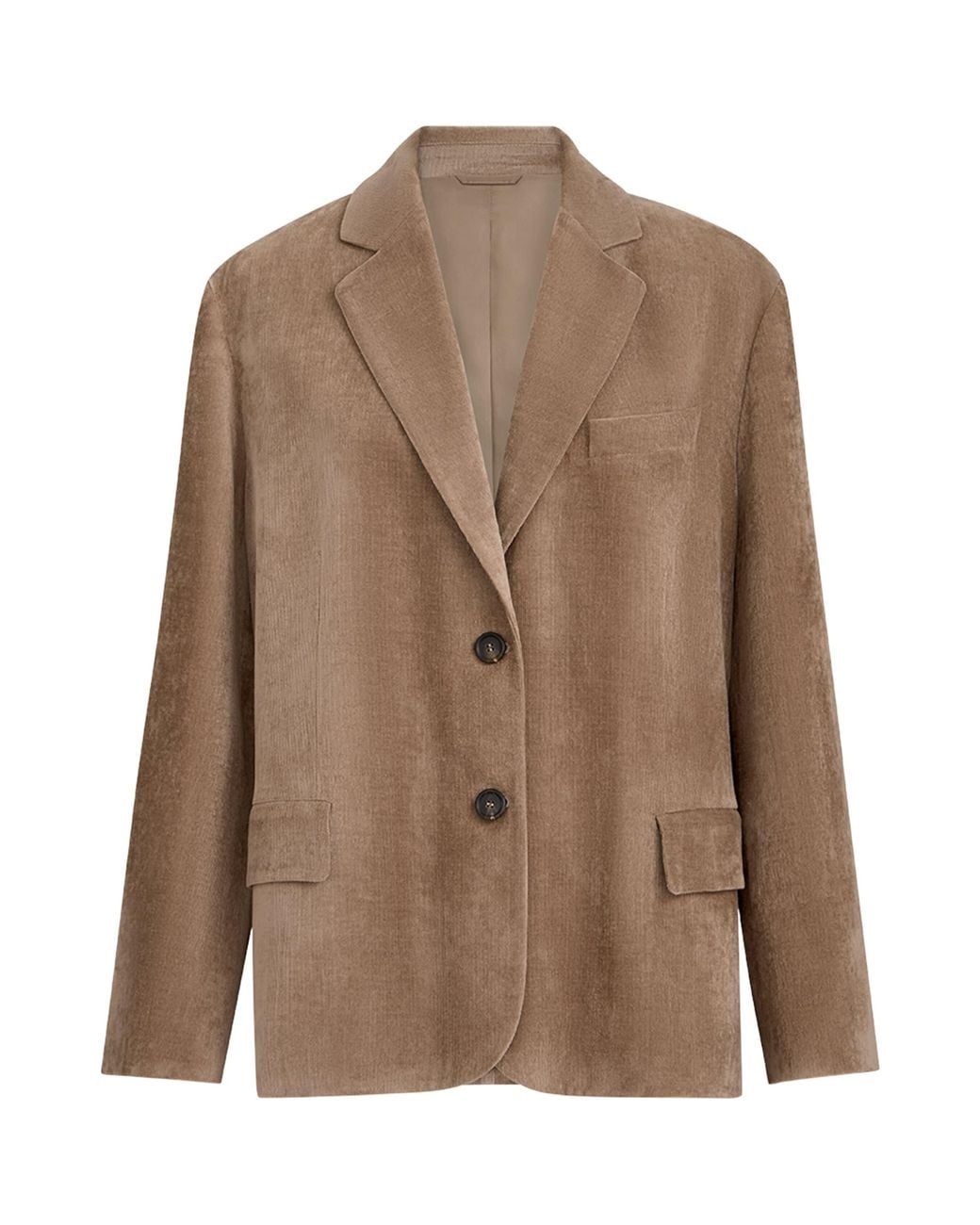 Brunello Cucinelli Brown Corduroy Single-Breasted Blazer