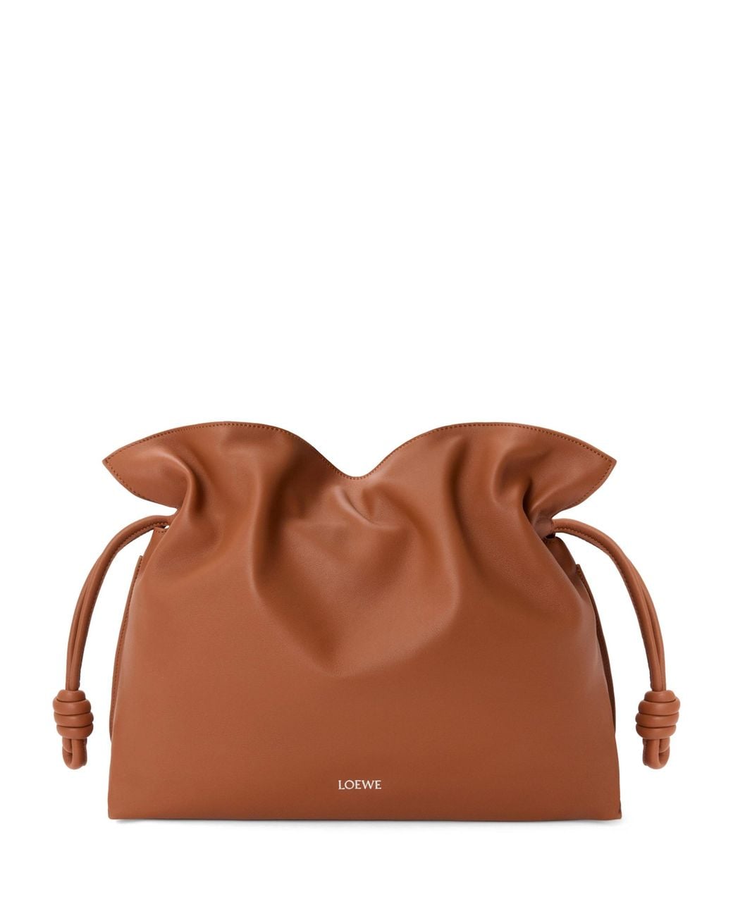 Loewe Brown Large Leather Flamenco Shoulder Bag