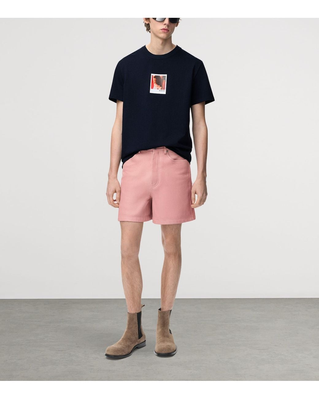 Loewe Blue Cotton-Blend Printed T-Shirt for men