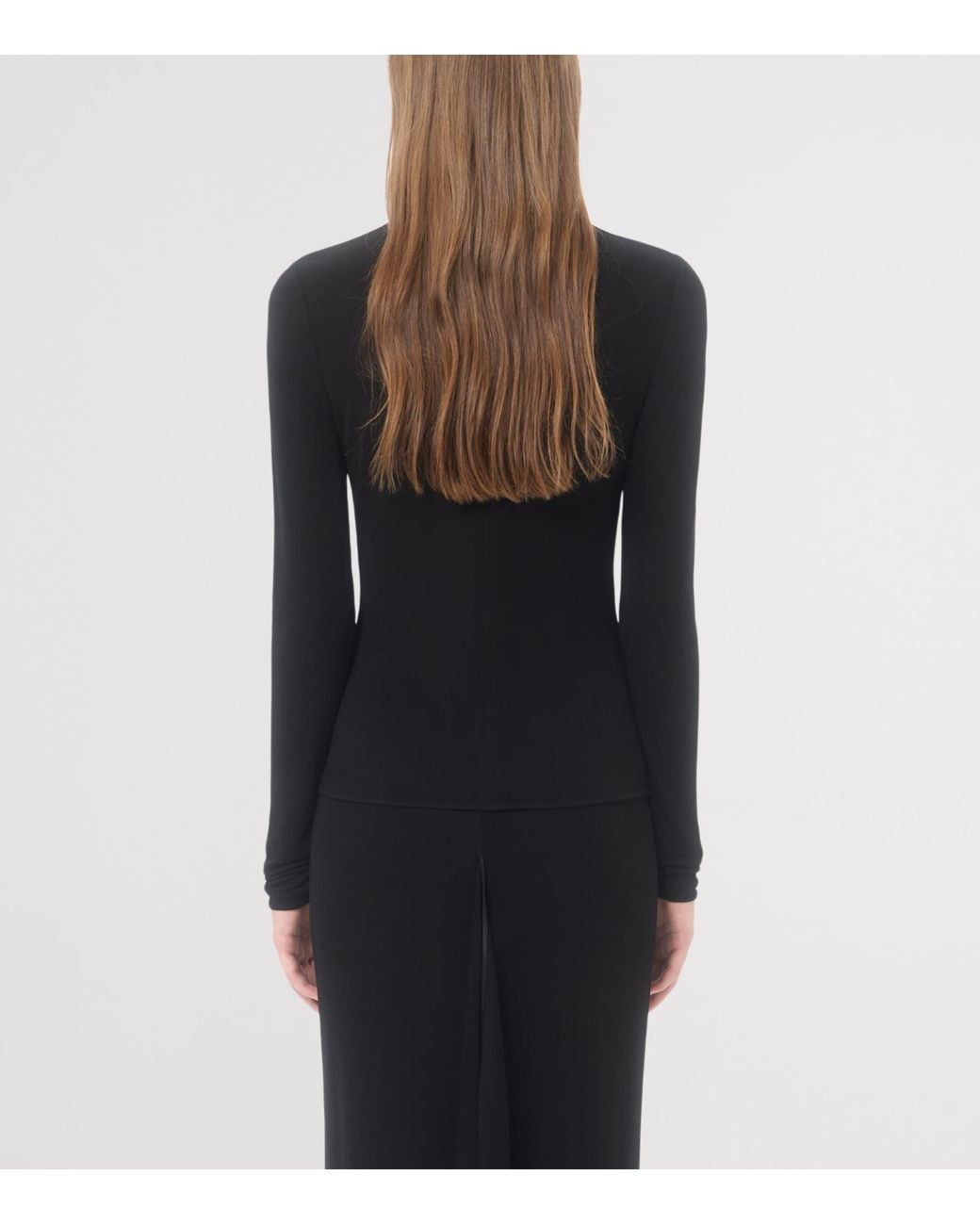 Valentino Black Keyhole Long-Sleeve Top