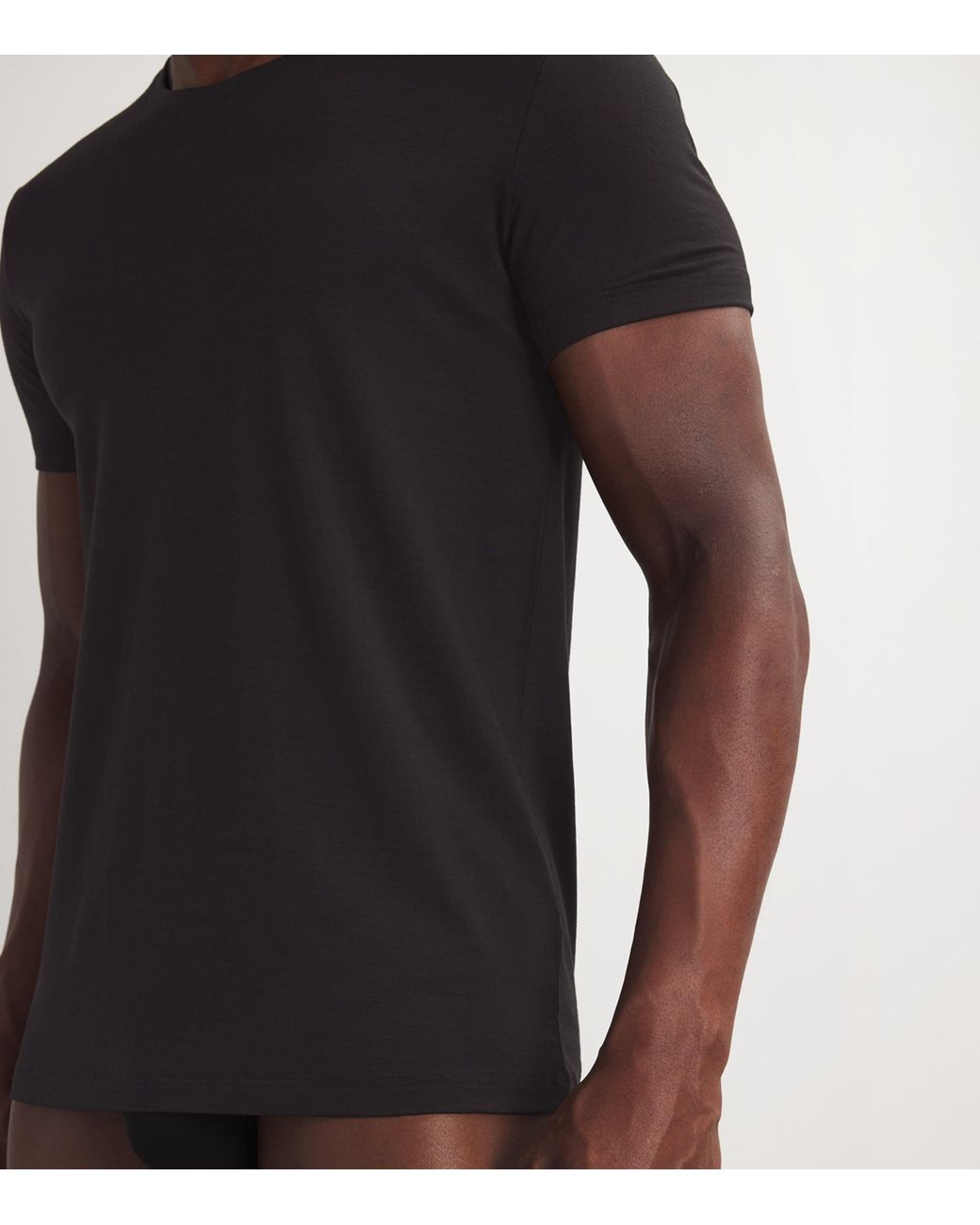 Falke Black Wool-Blend Daily Climawool T-Shirt for men