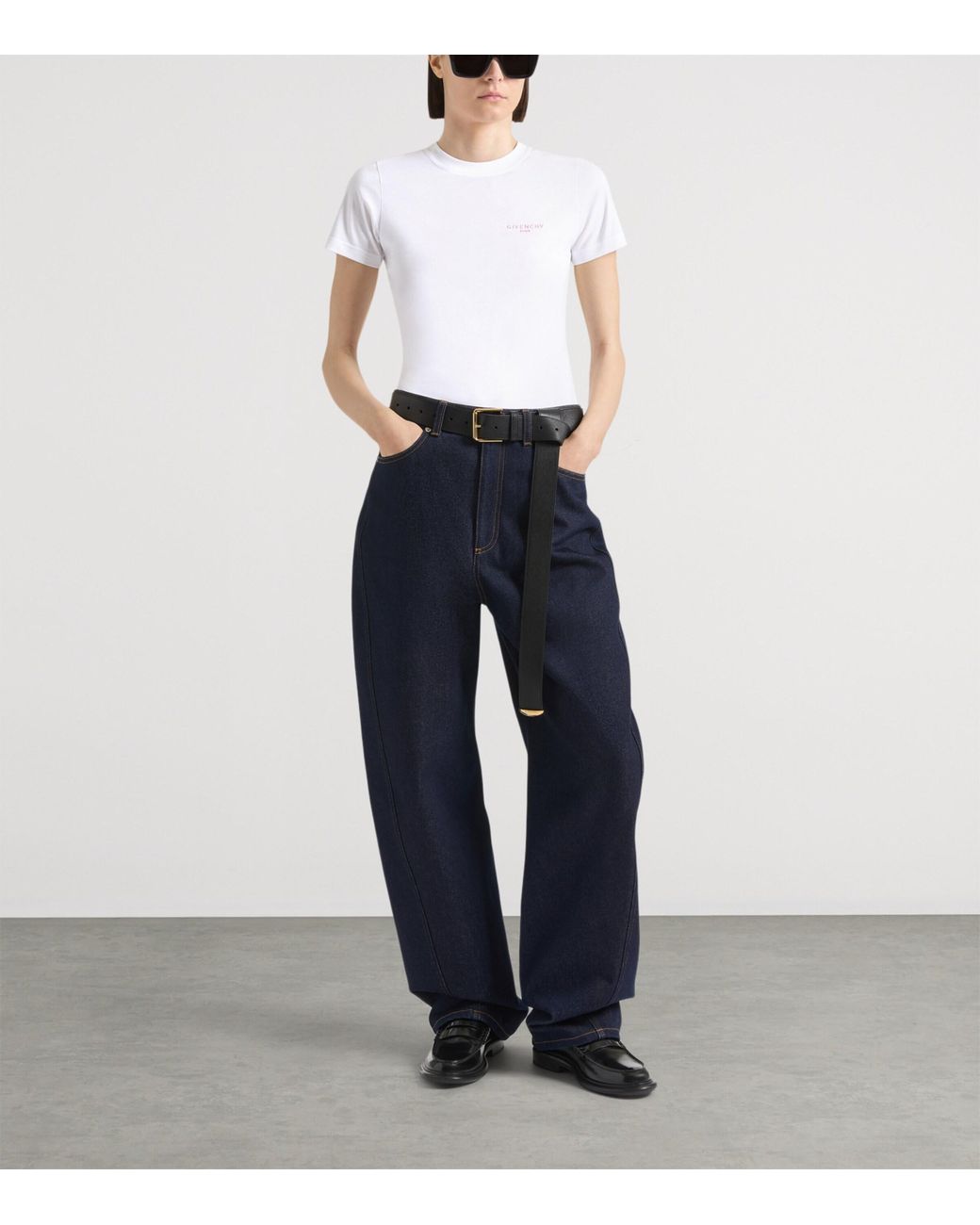 Givenchy White Cotton Embroidered-Logo T-Shirt