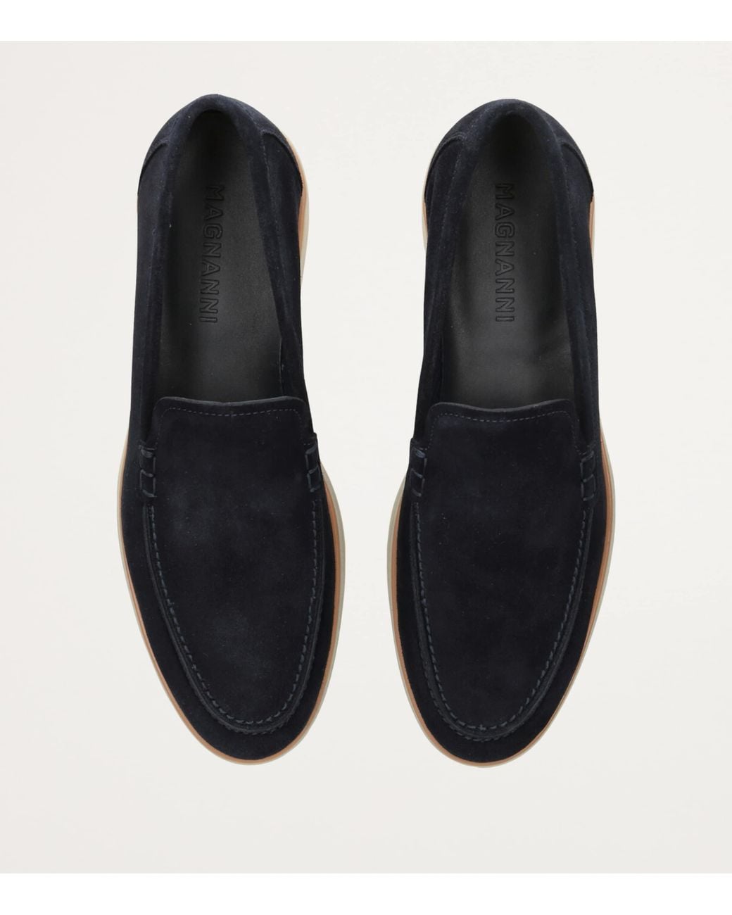 Magnanni Shoes Blue Suede Altea Loafers for men