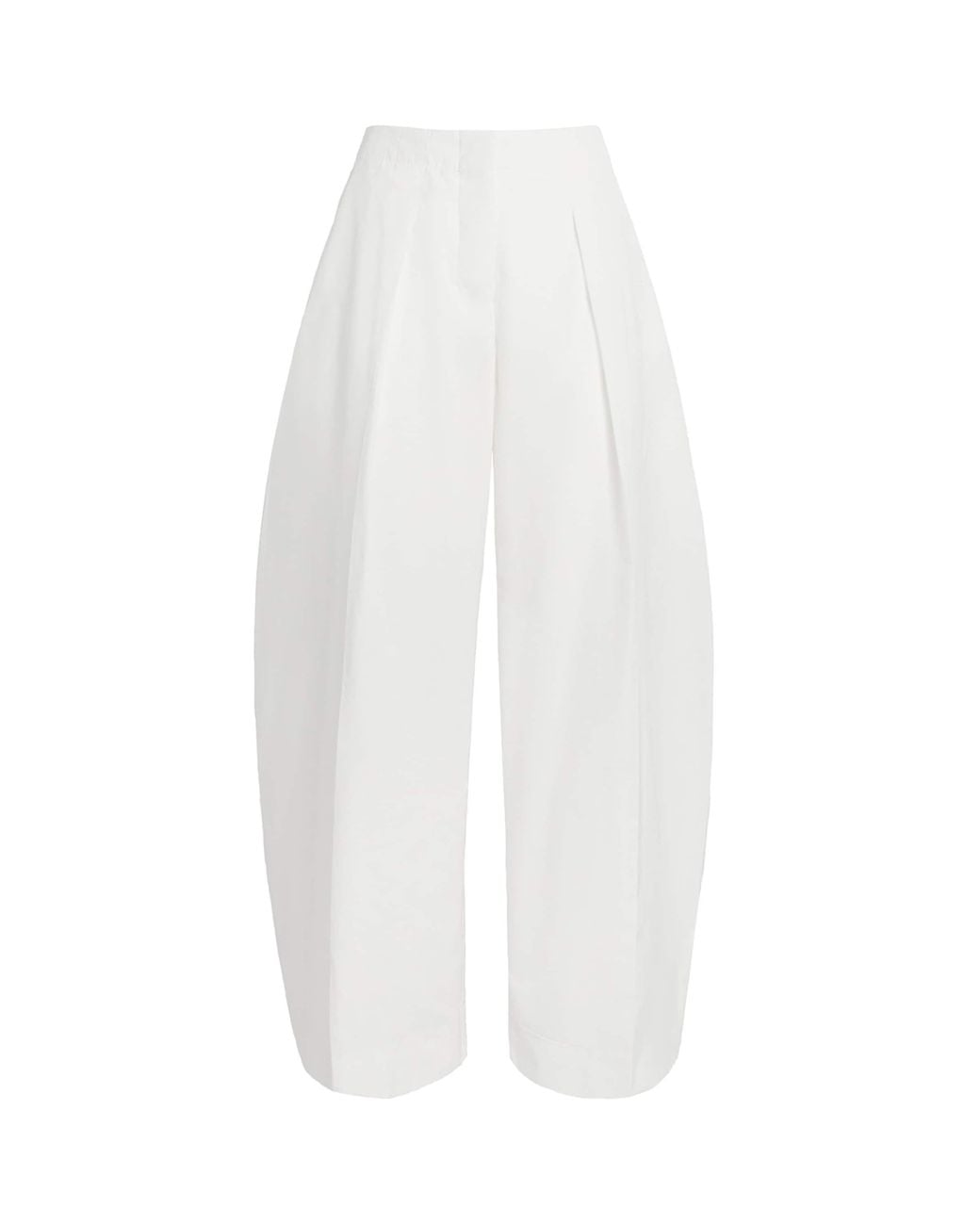 Jacquemus White Barrel Ovalo Trousers