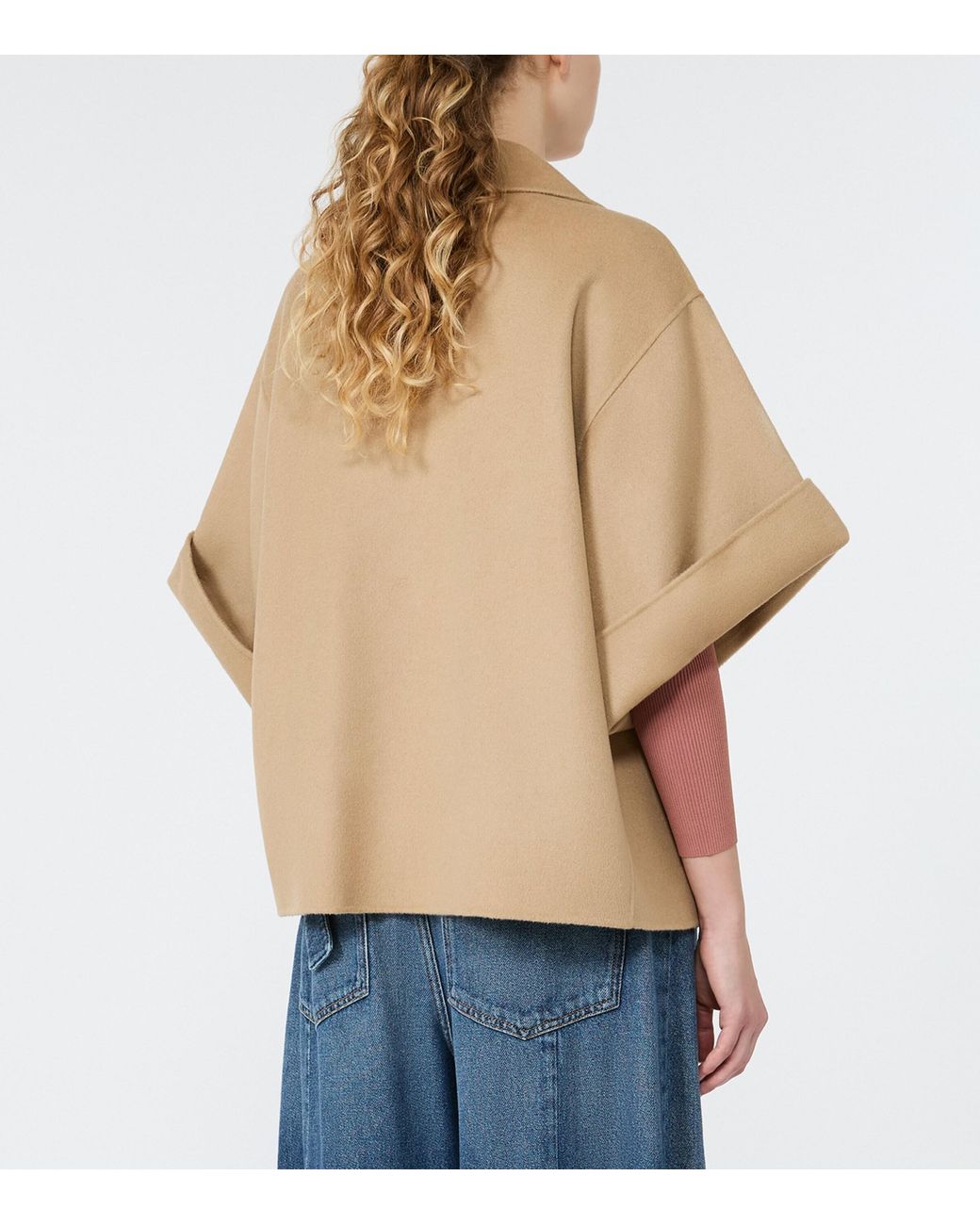Weekend by Maxmara Natural Wool Short-Sleeved Jacket