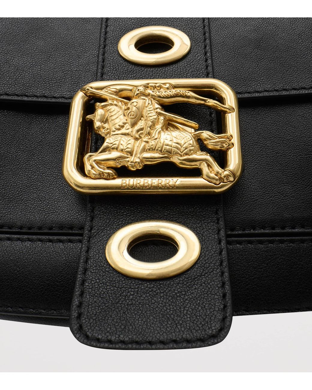 Burberry Black Small Leather Rider Bag