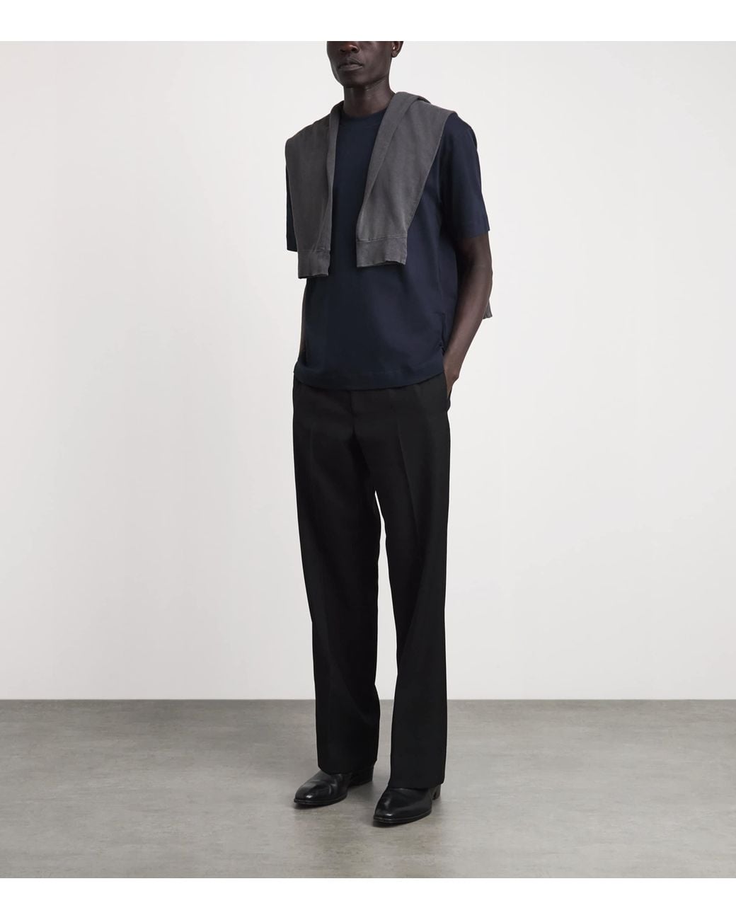 Sunspel Blue Supima Cotton Heavyweight T-Shirt
