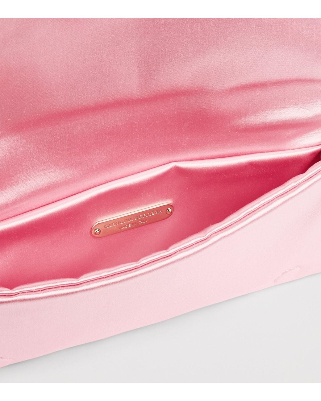 Carolina Herrera Pink Satin Bow Karlita Clutch Bag