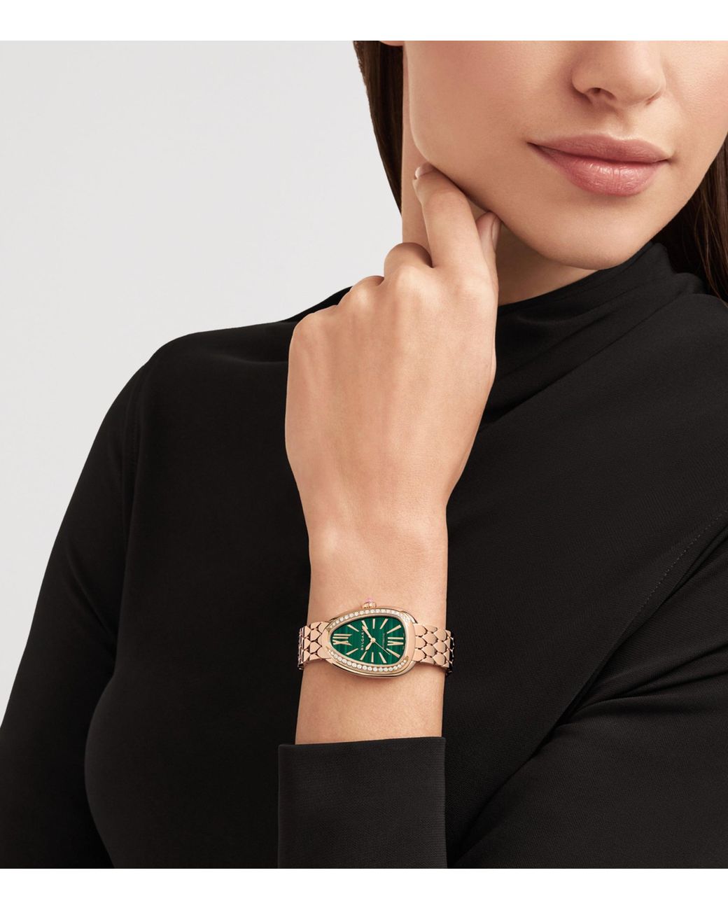 BVLGARI Metallic Rose And Diamond Serpenti Seduttori Watch