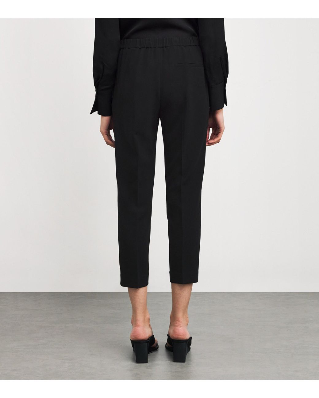 Theory Black Cropped Treeca Trousers