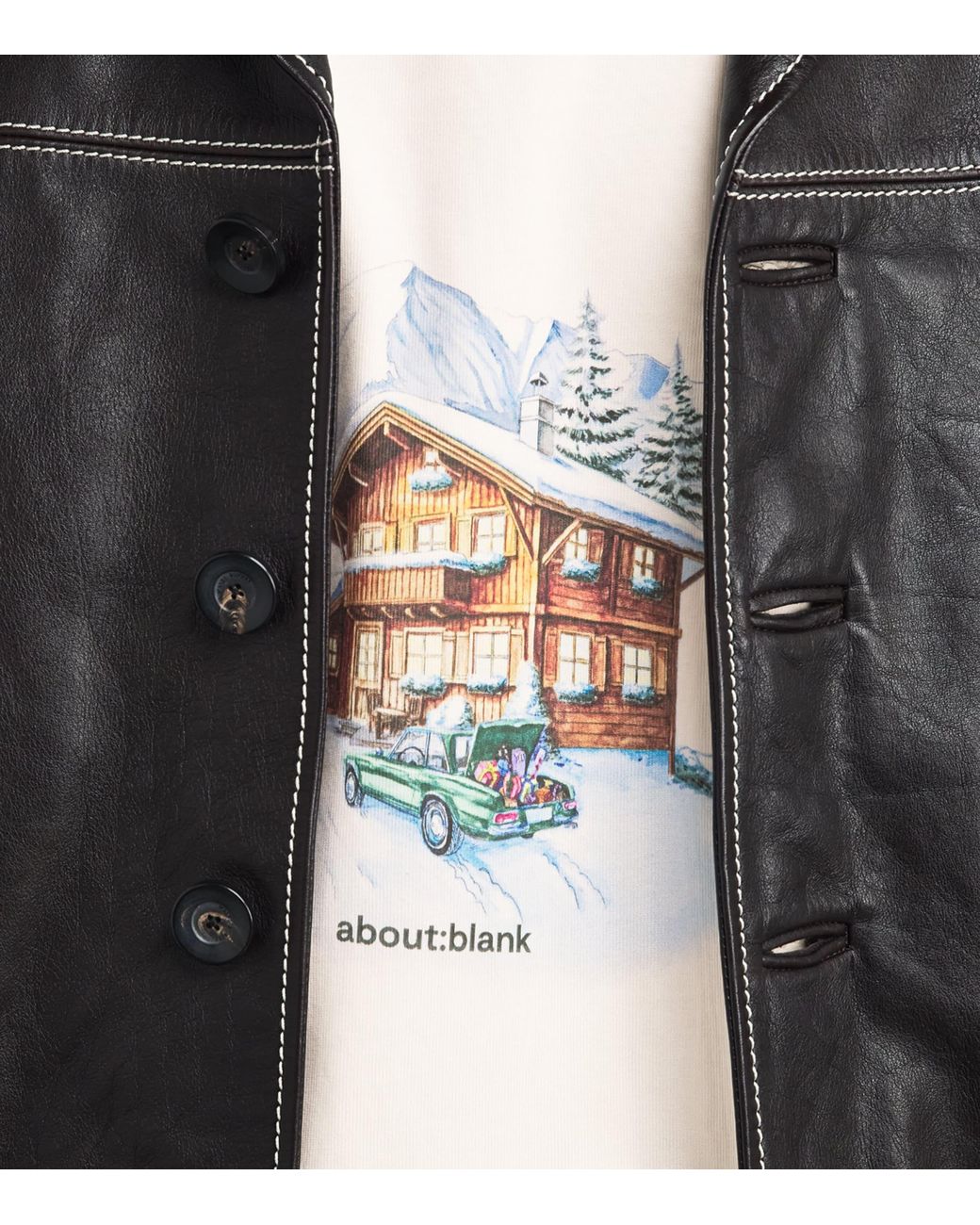 About Blank White Cotton Chalet T-Shirt for men